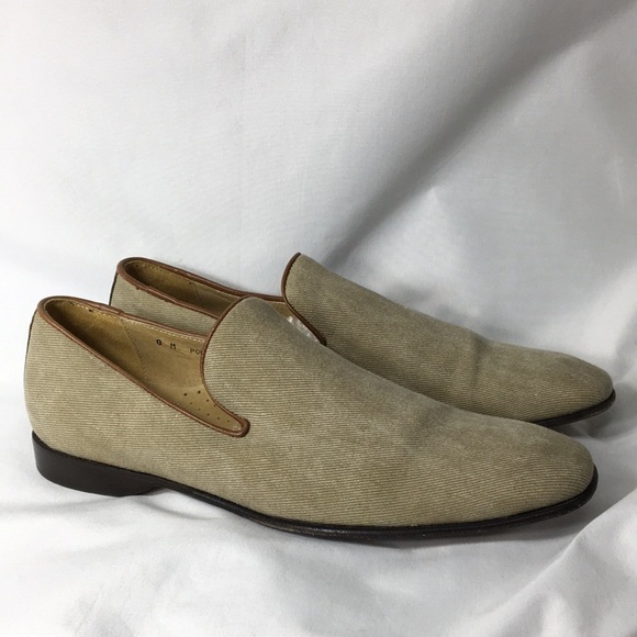 Donald J. Pliner Mens Fabric & Leather Slip-On Loafers Size 8 Like-NEW Condition - Picture 2 of 9